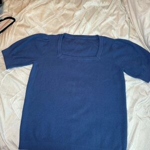 Women’s square neck puff short sleeve sweater xl